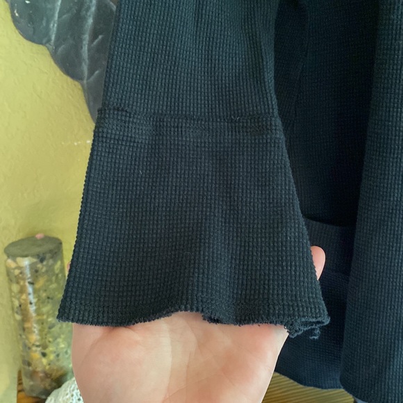 Gaiam Waffle Knit Open Cardigan Sweater - Picture 2 of 8